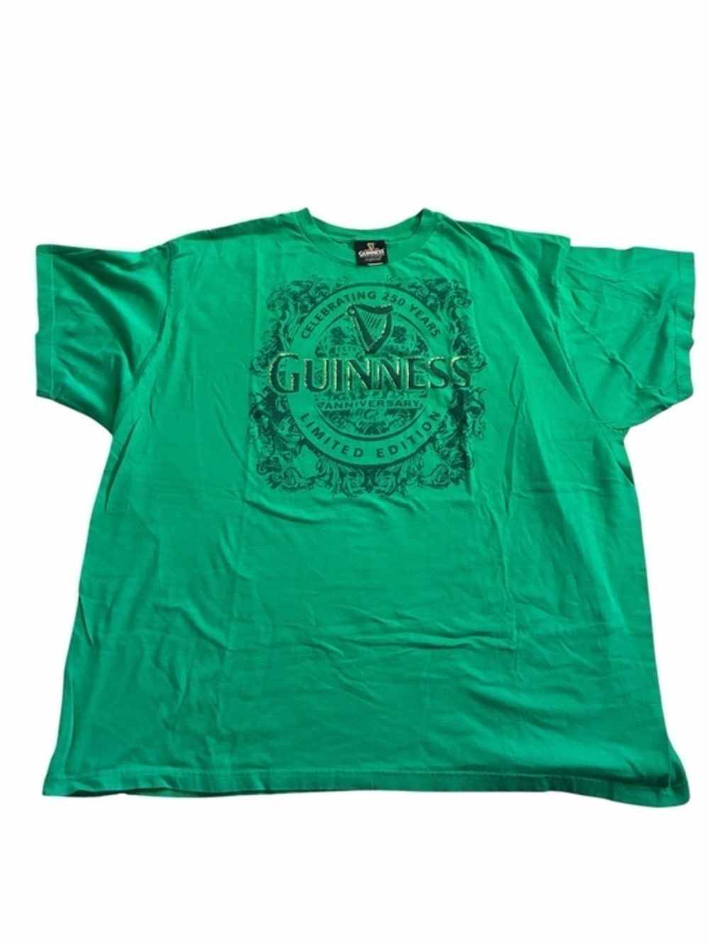 Guinness Official Merchandise 250th Anniversary Tee 4XL Green